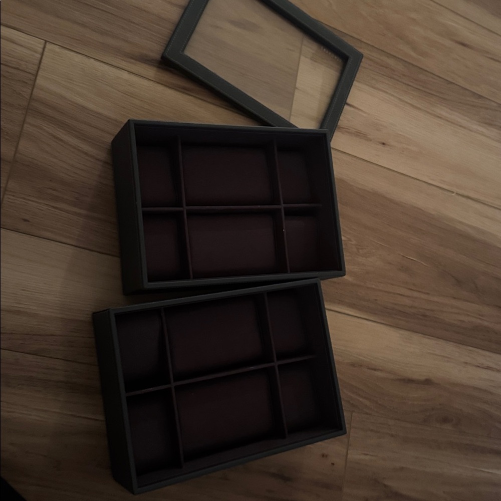 Stackers From The Container Store Large 2 Sectioned Gray Jewelry Storage Box - Picture 5 of 8